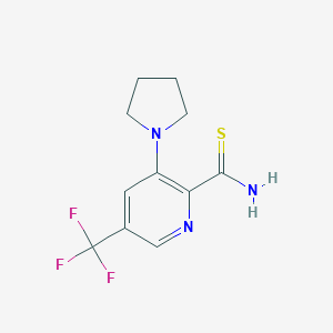 3-(1-Pyrrolidinyl)-5-(trifluoromethyl)pyridine-2-carbothioamide图片