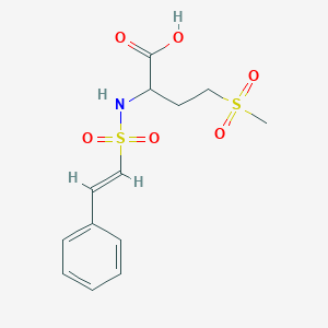 4-Methanesulfonyl-2-(2-phenylethenesulfonamido)butanoic Acid图片