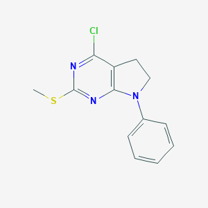 4-Chloro-6,7-dihydro-2-(methylthio)-7-phenyl-(5H)-pyrrolo[2,3-d]pyrimidine 95+%图片