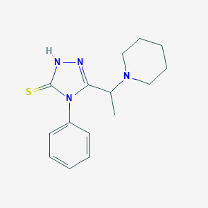 4-Phenyl-5-[1-(piperidin-1-yl)ethyl]-4H-1,2,4-triazole-3-thiol图片