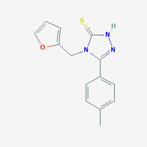 4-(Furan-2-ylmethyl)-5-(4-methylphenyl)-4H-1,2,4-triazole-3-thiol图片