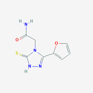 2-[3-(furan-2-yl)-5-sulfanyl-4H-1,2,4-triazol-4-yl]acetamide图片