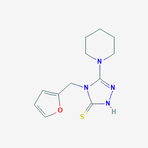 4-(Furan-2-ylmethyl)-5-(piperidin-1-yl)-4H-1,2,4-triazole-3-thiol图片