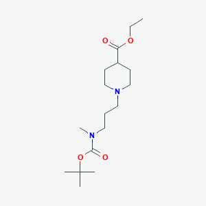 1-[3-(tert-Butoxycarbonyl-methyl-amino)-propyl]-piperidine-4-carboxylic acid ethyl ester图片