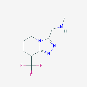 N-methyl-1-(8-(trifluoromethyl)-5,6,7,8-tetrahydro-[1,2,4]triazolo[4,3-a]pyridin-3-yl)methanamine图片