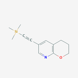 6-((trimethylsilyl)ethynyl)-3,4-dihydro-2H-pyrano[2,3-b]pyridine图片