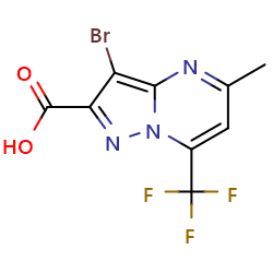3-bromo-5-methyl-7-(trifluoromethyl)pyrazolo[1,5-a]pyrimidine-2-carboxylicacid图片