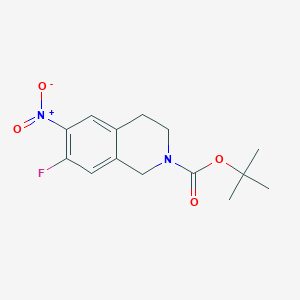 tert-Butyl 7-fluoro-6-nitro-3,4-dihydroisoquinoline-2(1H)-carboxylate图片