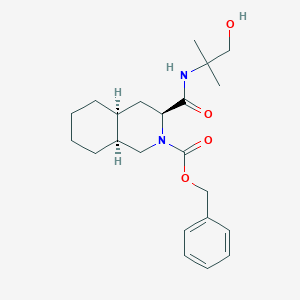(3S,4aS,8aS)-2-Carbobenzyloxy-decahydro-N-(2-hydroxy-1,1-dimethylethyl)-3-isoquinolinecarboxamide图片
