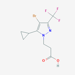 3-(4-Bromo-5-cyclopropyl-3-trifluoromethyl-pyrazol-1-yl)-propionic acid图片