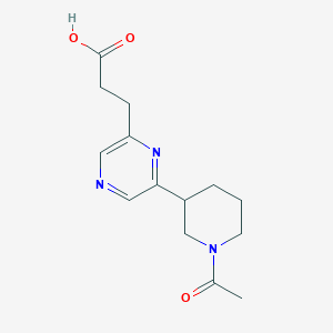 3-[6-(1-Acetyl-piperidin-3-yl)-pyrazin-2-yl]-propionic acid图片
