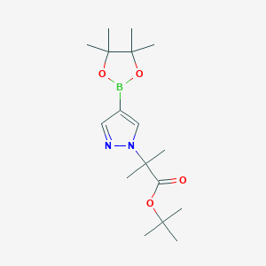 2-Methyl-2-[4-(4,4,5,5-tetramethyl-[1,3,2]dioxaborolan-2-yl)-pyrazol-1-yl]-propionic acid tert-butyl ester图片