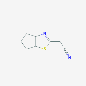 2-{4H,5H,6H-Cyclopenta[d][1,3]thiazol-2-yl}acetonitrile图片