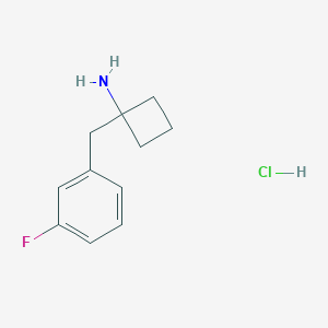 1-[(3-Fluorophenyl)methyl]cyclobutan-1-amine hydrochloride图片