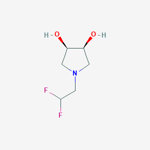 cis-1-(2,2-Difluoroethyl)pyrrolidine-3,4-diol图片