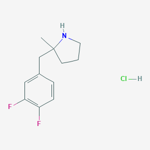 2-[(3,4-Difluorophenyl)methyl]-2-methylpyrrolidine Hydrochloride图片