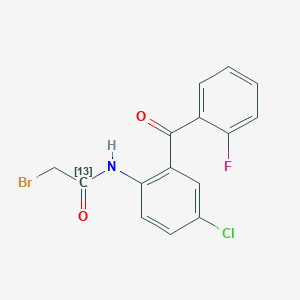 N-[2-(2-Fluorophenyl)-4-chlorophenyl-2-bromoacetamide-13C1图片