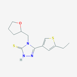 5-(5-ethylthien-3-yl)-4-(tetrahydrofuran-2-ylmethyl)-4H-1,2,4-triazole-3-thiol图片