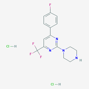 4-(4-fluorophenyl)-2-piperazin-1-yl-6-(trifluoromethyl)pyrimidine图片