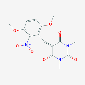 5-[(3,6-Dimethoxy-2-nitrophenyl)methylene]-1,3-dimethyl-2,4,6(1H,3H,5H)-pyrimidinetrione图片