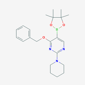 4-Phenylmethoxy-2-Piperidin-1-Yl-5-(4,4,5,5-Tetramethyl-1,3,2-Dioxaborolan-2-Yl)PyrimidineͼƬ