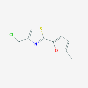 4-(Chloromethyl)-2-(5-methylfuran-2-yl)-1,3-thiazole图片