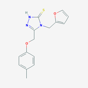 4-(Furan-2-ylmethyl)-5-(4-methylphenoxymethyl)-4H-1,2,4-triazole-3-thiol图片