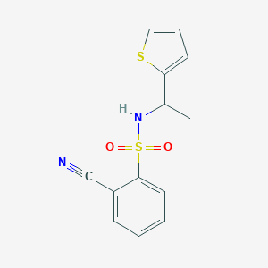2-Cyano-N-[1-(thiophen-2-yl)ethyl]benzene-1-sulfonamide图片