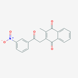 2-Methyl-3-[2-(3-nitrophenyl)-2-oxoethyl]naphthoquinone图片