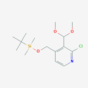 4-((tert-Butyldimethylsilyloxy)methyl)-2-chloro-3-(dimethoxymethyl)pyridine图片