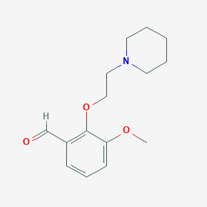 3-Methoxy-2-(2-piperidin-1-yl-ethoxy)-benzaldehyde图片