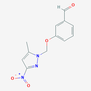 3-[(5-Methyl-3-nitro-1H-pyrazol-1-yl)methoxy]benzaldehyde图片