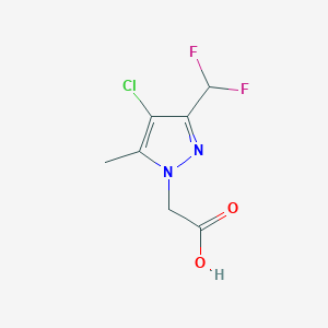 [4-Chloro-3-(difluoromethyl)-5-methyl-1H-pyrazol-1-yl]acetic acid图片