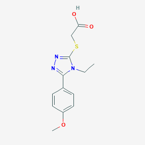 [4-Ethyl-5-(4-methoxy-phenyl)-4H-[1,2,4]triazol-3-ylsulfanyl]-acetic acid图片