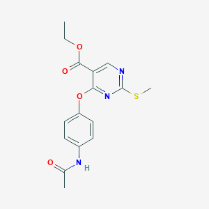 ethyl 4-[4-(acetylamino)phenoxy]-2-(methylsulfanyl)-5-pyrimidinecarboxylate图片