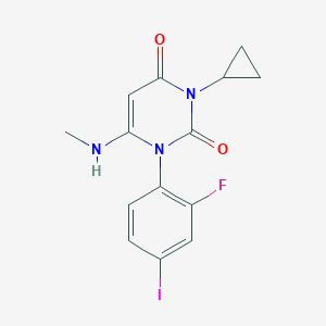 3-Cyclopropyl-1-(2-fluoro-4-iodophenyl)-6-(methylamino)-2,4(1H,3H)-pyrimidinedione图片