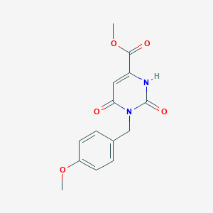 Methyl 1-[(4-methoxyphenyl)methyl]-2,6-dioxo-1,2,3,6-tetrahydropyrimidine-4-carboxylate图片