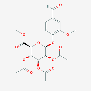 4-Formyl-2-methoxyphenylβ-D-Glucopyranosiduronic Acid Triacetate Methyl Ester图片