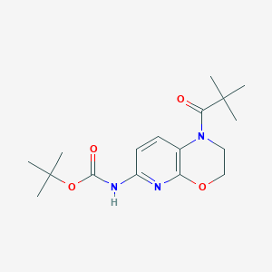 tert-Butyl(1-Pivaloyl-2,3-dihydro-1H-pyrido[2,3-b][1,4]oxazin-6-yl)carbamate图片