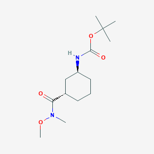 反-1-(Boc-氨基)-3-(N-甲氧基-N-甲基胺甲酰基)环己烷图片