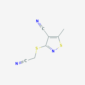 3-[(Cyanomethyl)sulfanyl]-5-methyl-4-isothiazolecarbonitrile图片