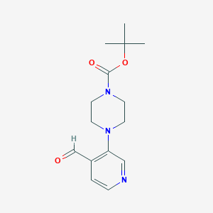 tert-Butyl 4-(4-formylpyridin-3-yl)piperazine-1-carboxylate图片