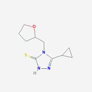 5-cyclopropyl-4-(tetrahydrofuran-2-ylmethyl)-4H-1,2,4-triazole-3-thiol图片