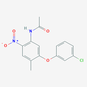 N-[5-(3-Chlorophenoxy)-4-methyl-2-nitrophenyl]acetamide图片