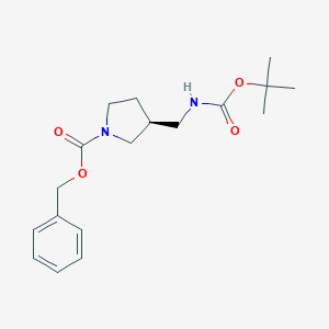 (S)-N-Cbz-3-N-Boc-氨甲基吡咯烷图片