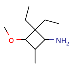 2,2-diethyl-3-methoxy-4-methylcyclobutan-1-amine图片