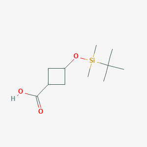 cis-3-[(tert-butyldimethylsilyl)oxy]cyclobutane-1-carboxylicacid图片