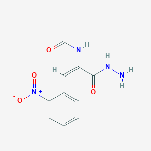 N-[1-(Hydrazinecarbonyl)-2-(2-nitrophenyl)eth-1-en-1-yl]acetamide图片