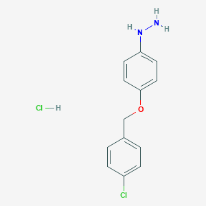1-{4-[(4-Chlorobenzyl)oxy]phenyl}hydrazine Hydrochloride图片