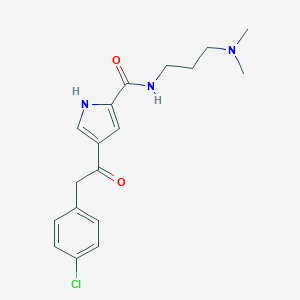 4-[2-(4-Chlorophenyl)acetyl]-N-[3-(dimethylamino)propyl]-1H-pyrrole-2-carboxamide图片